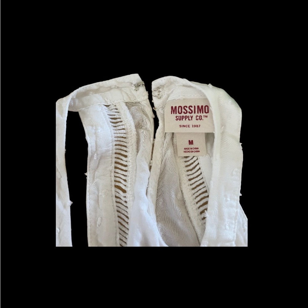 Mossimo Supply CO. White Tank Top with Eyelet Details Size M - Picture 10 of 11